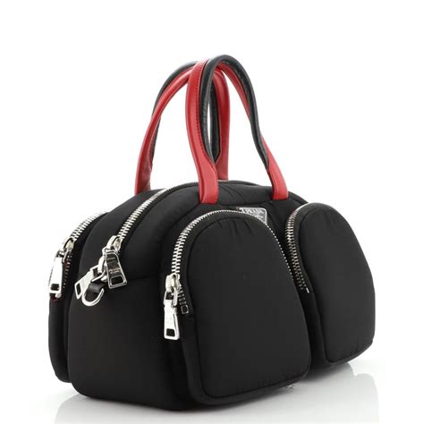 prada cargo bowler bag|prada canvas bowling bag.